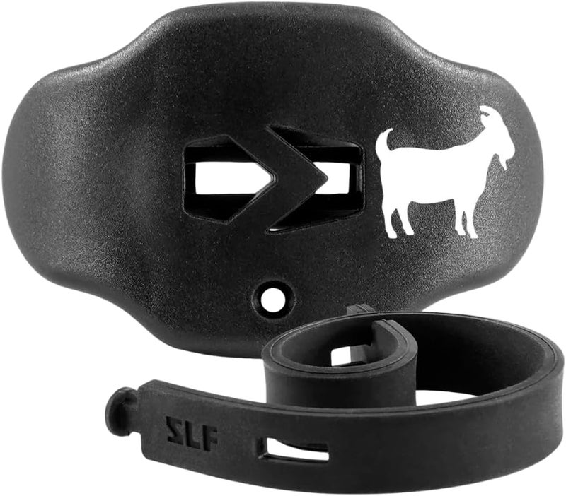 SLEEFS Football Mouth Guard - Youth Mouthguard with Strap - Lip/Teeth Protector Mouthpiece - No Boil - for Youth/Adults, Maximum Air Flow, for All Sports - Goat Emoticon Black - Image 1
